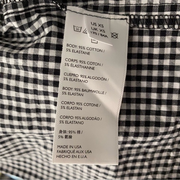 Urban Renewal Black White Gingham Plaid Mini Dress - Picture 9 of 10